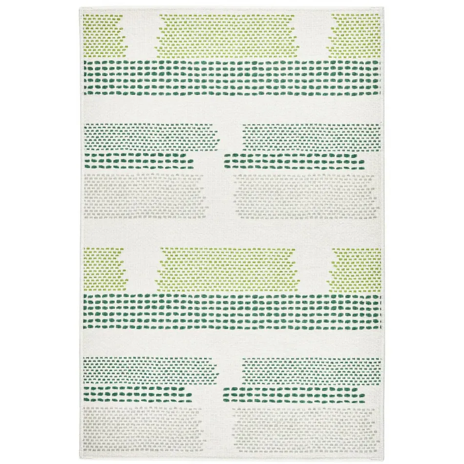 Tread Lightly Green by Kit Kemp Machine Washable Rug 6' X 9'