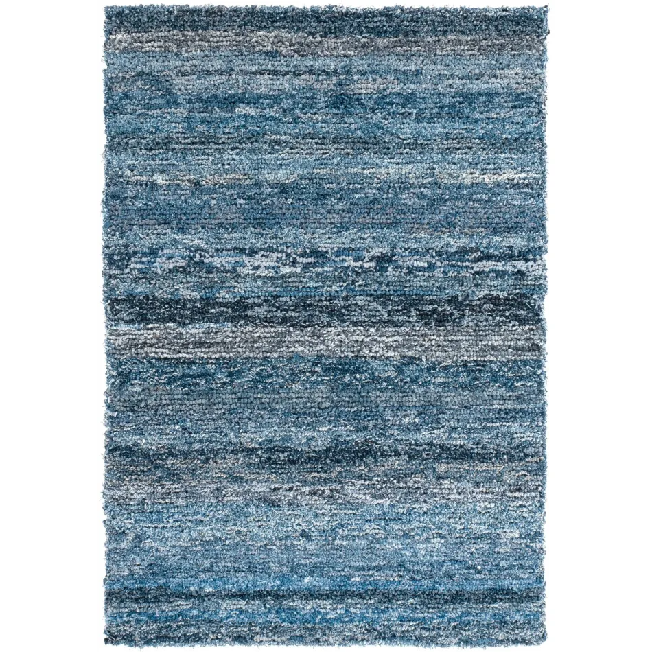 Denim Chindi Blue Hand Hooked Cotton Rug