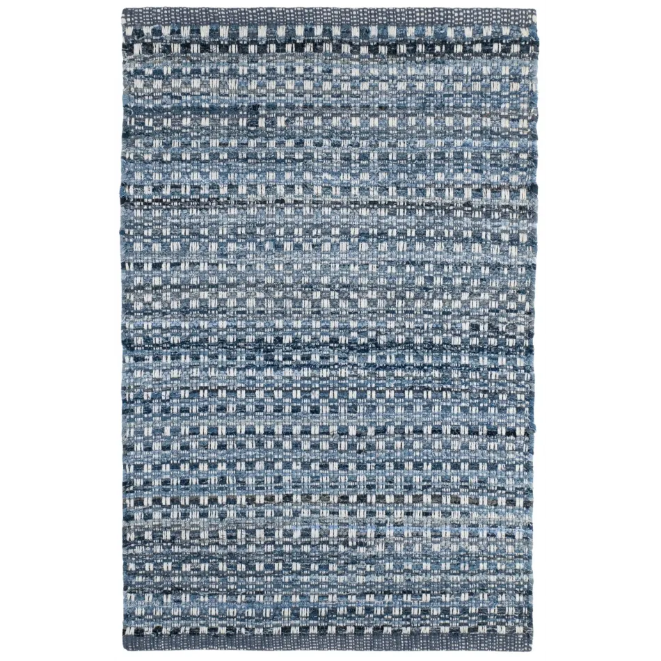 Denim Stone Blue Handwoven Cotton Rug 8' x 10'