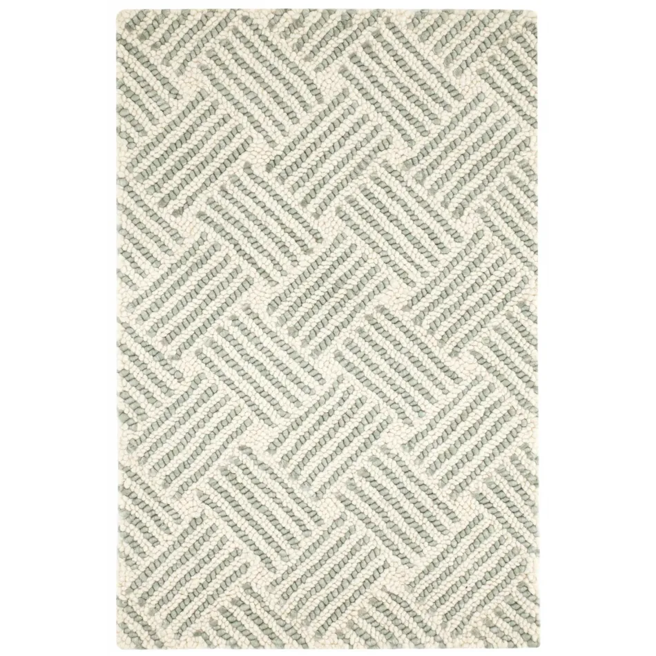 Layers Desert Sage Hand Hooked Wool Rug 8' x 10'