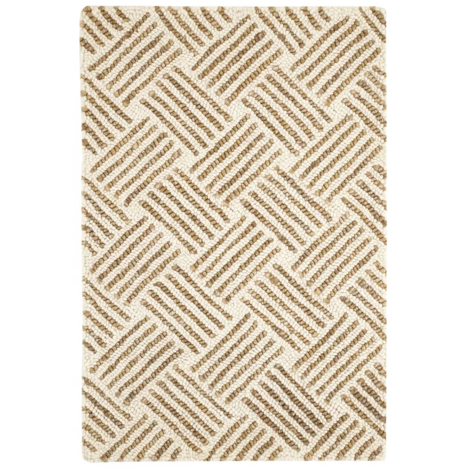 Layers Ochre Hand Hooked Wool Rug 3' x 4'