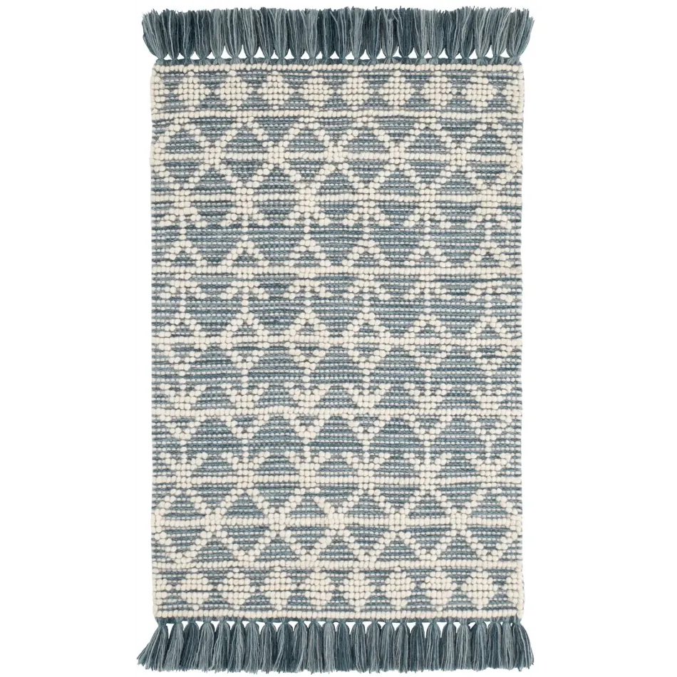 Pembrook Blue Handwoven Wool Rug