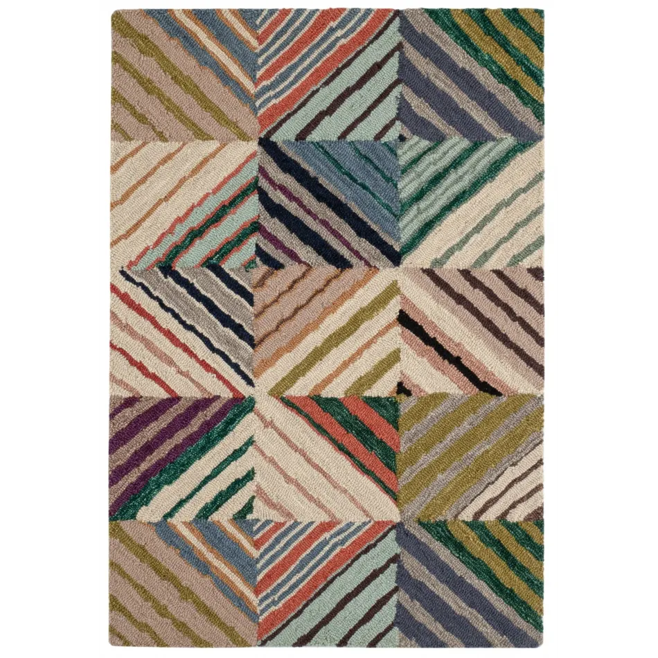 Potter Multi Hand Micro Hooked Wool Rug 5' x 8'