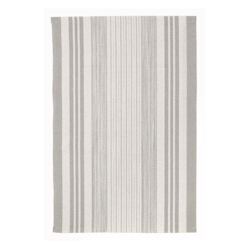 Quincy Stripe Platinum Handwoven Indoor/Outdoor Rug