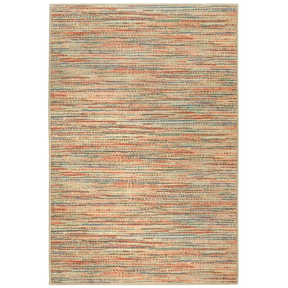 Clay Multi Machine Washable Rug - 3x5