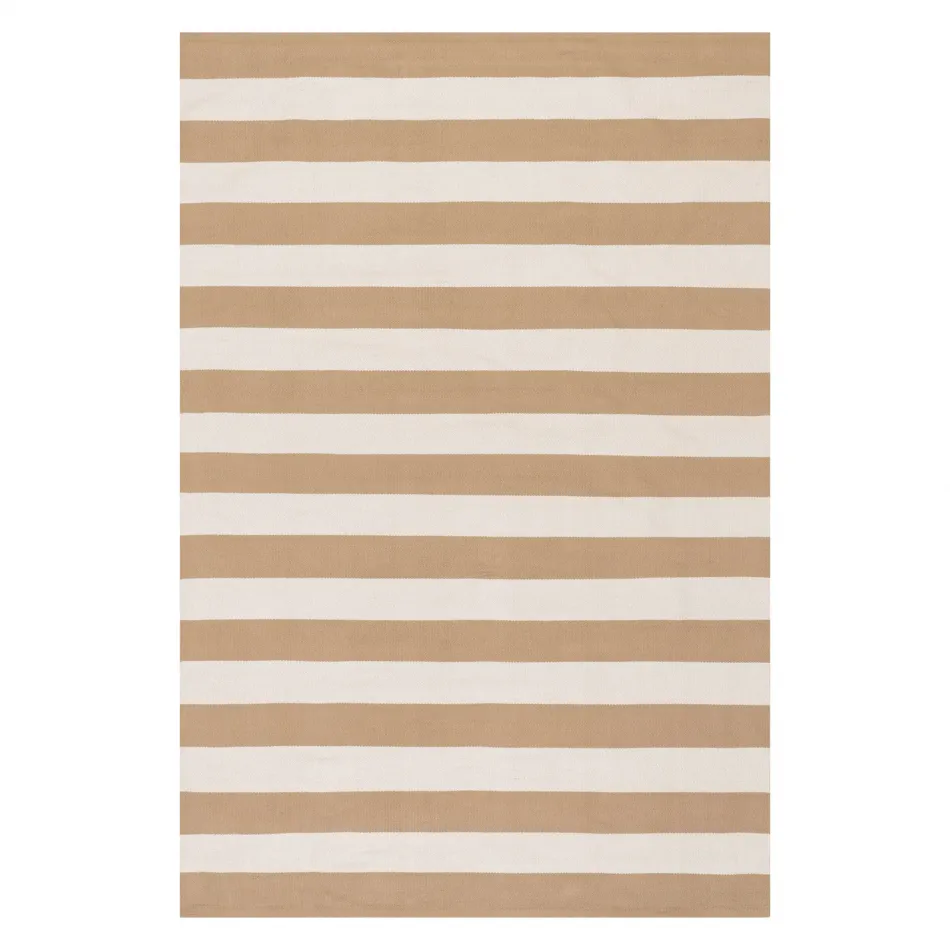 Banks Stripe Khaki Handwoven Indoor/Outdoor Rug
