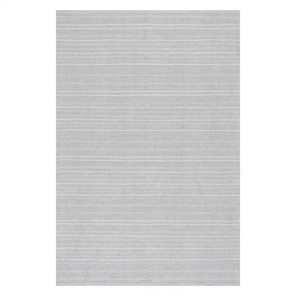 Skipper Stripe Swedish Blue Handwoven Indoor/Outdoor Rug