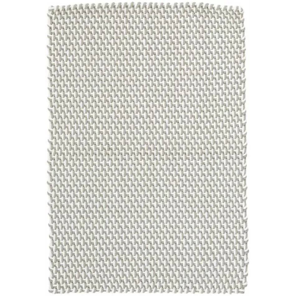 Two-Tone Rope Platinum/White Handwoven Indooor/Outdoor Rug 8' x 10'