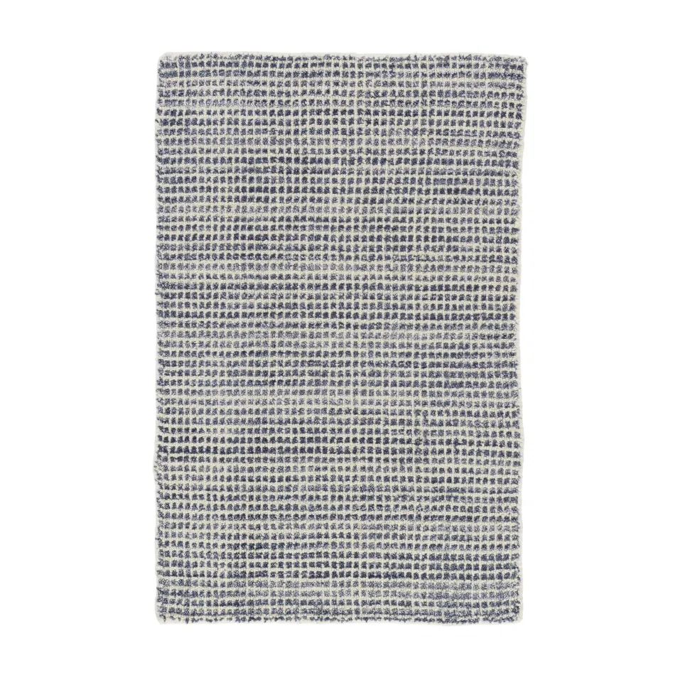 Homer Blue Loom Knotted Wool/Viscose Rugs