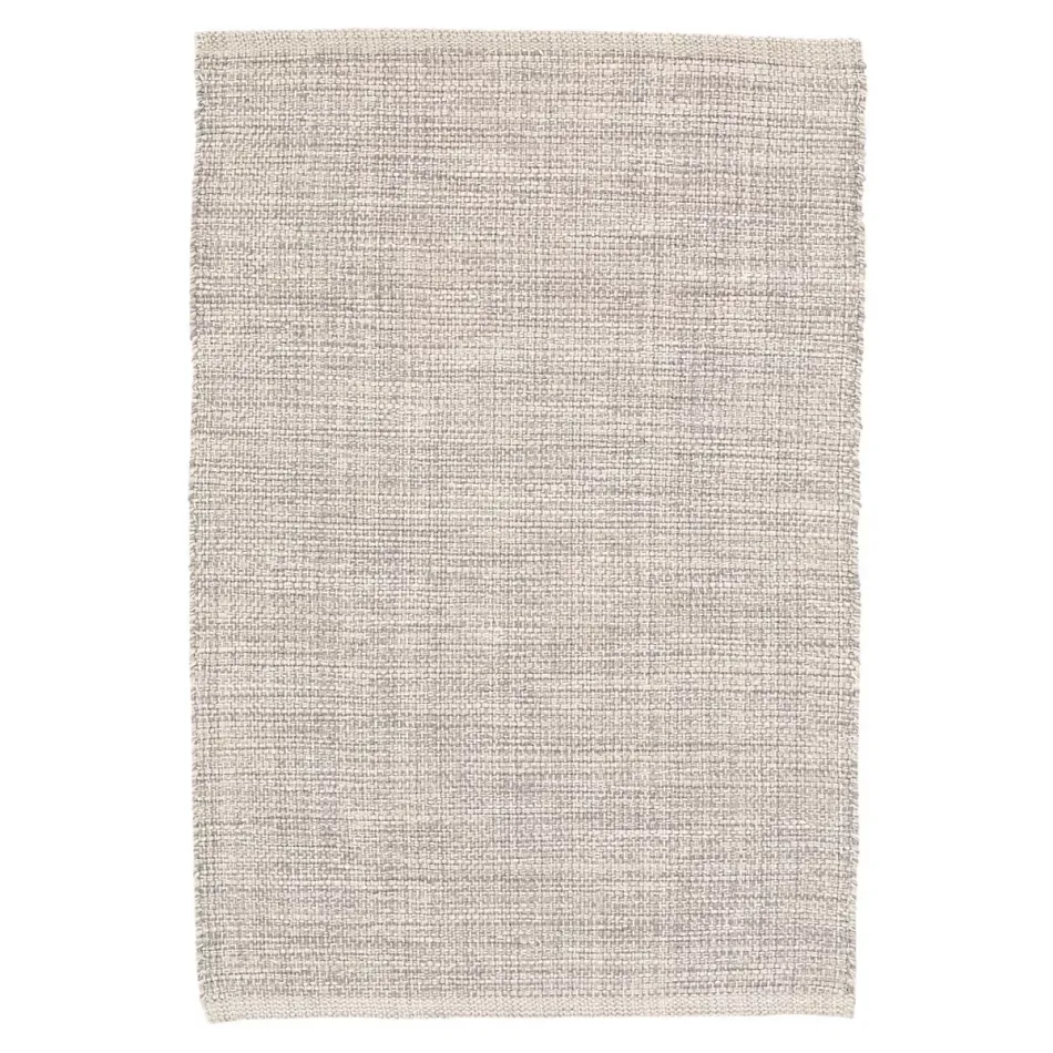 Marled Grey Woven Cotton Rug 2' x 3'