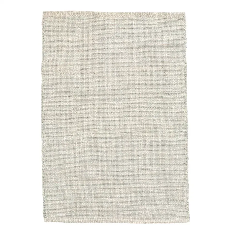 Marled Light Blue Woven Cotton Runner 2.5' x 8'