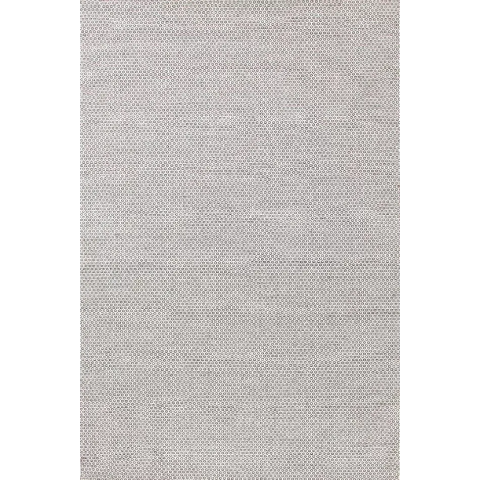 Honeycomb Ivory/Grey Handwoven Wool Rug 6' x 9'