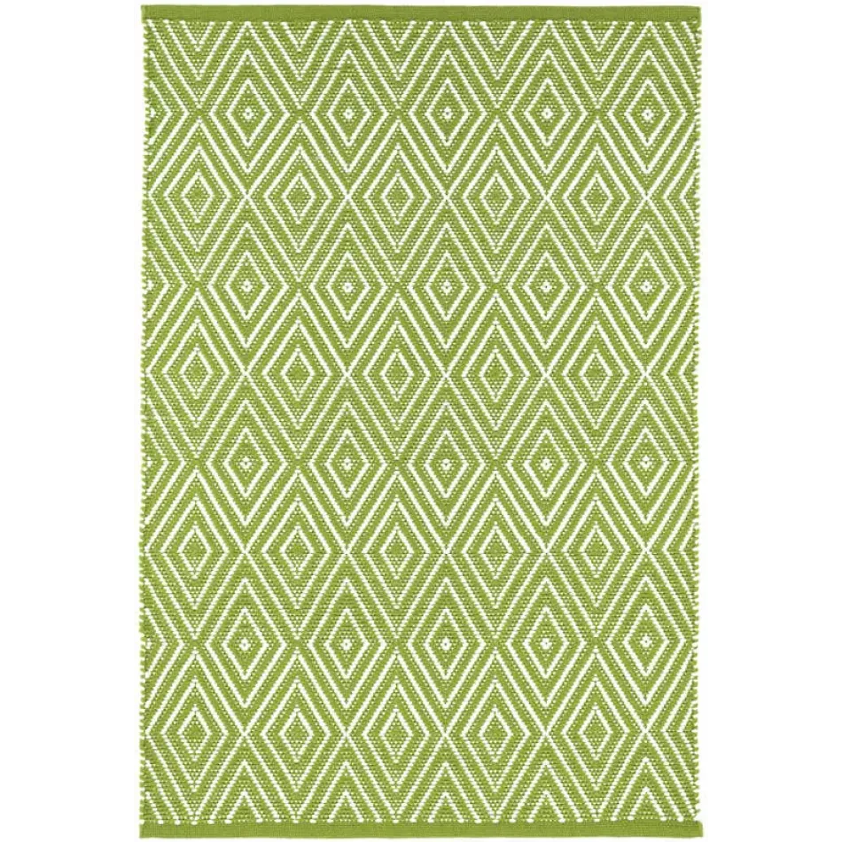 Diamond Sprout/White Handwoven Indooor/Outdoor Rug 8' x 10'