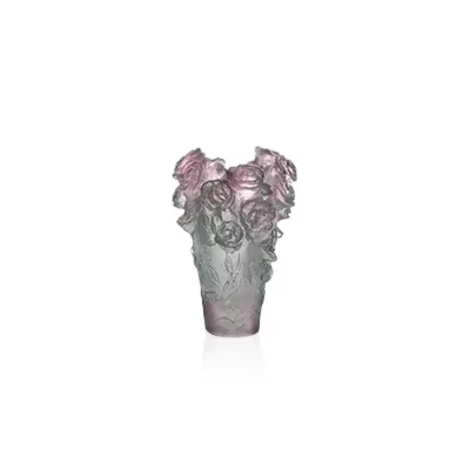 Rose Passion Pink Green Mini-Vase (Special Order)