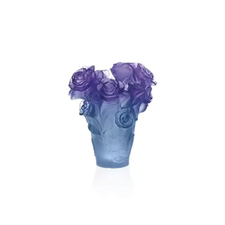 Rose Passion Blue Purple Vase (Special Order)