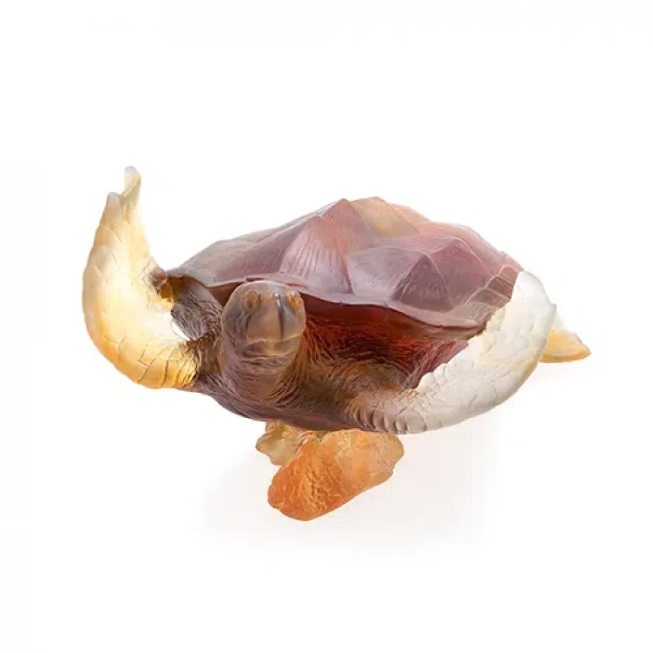 Mer De Corail Large Amber Grey Sea Turtle (Special Order)