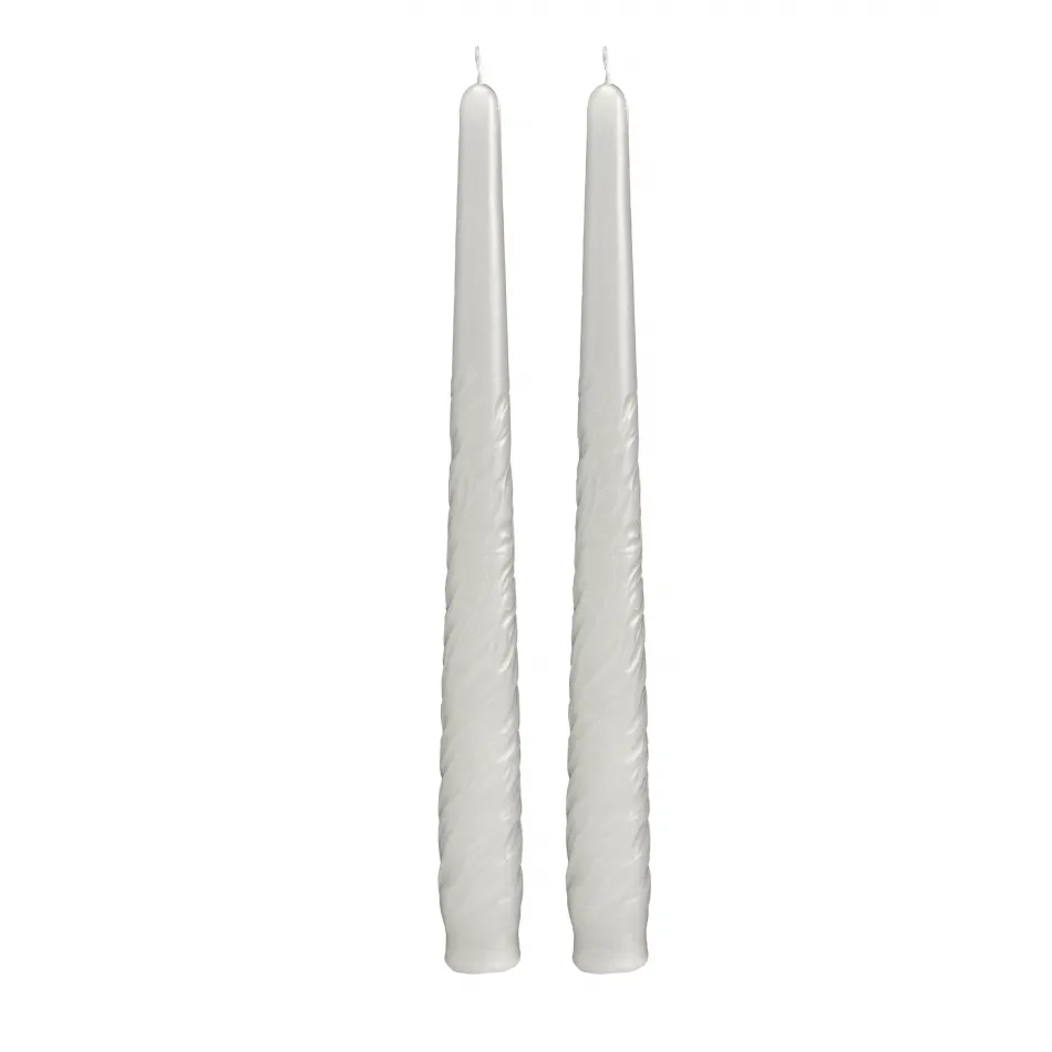 Maya Set of 2 White Candles