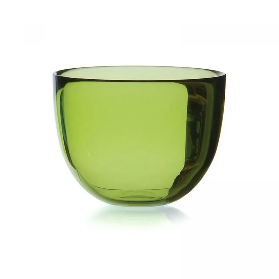 David Mellor Lime Green Glass Bowl 7.5cm