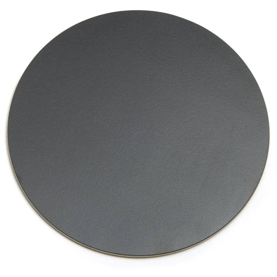 David Mellor Round Birch Placemat Grey/Black