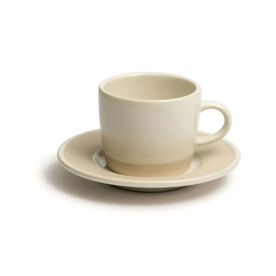 David Mellor White Stoneware Espresso Cup/Saucer 10cl