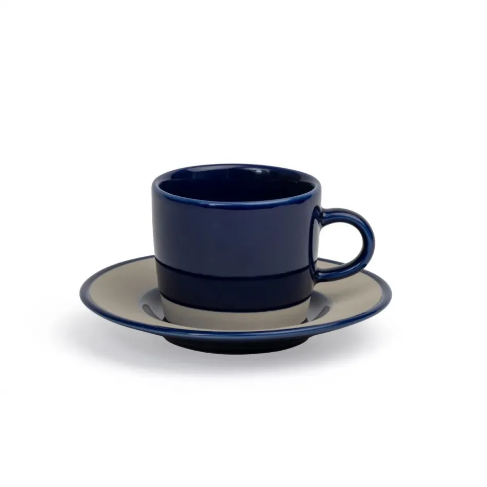 David Mellor Blue Stoneware Espresso Cup/Saucer 10cl