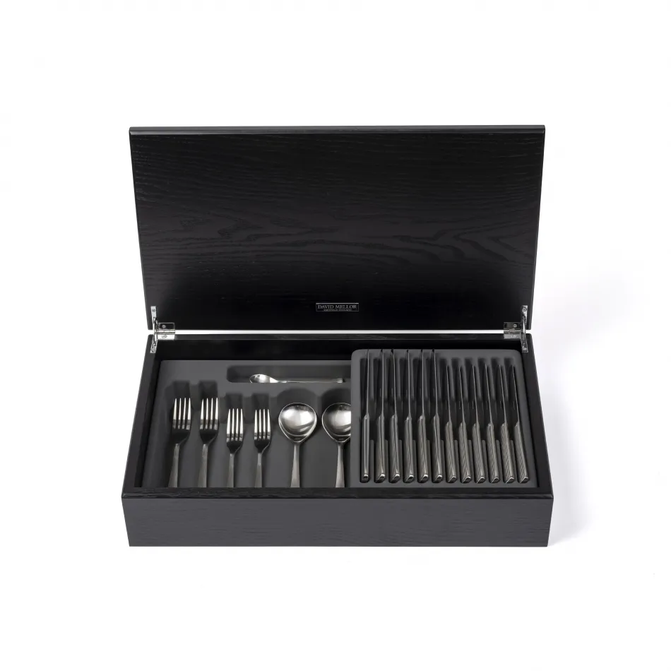 Liner Stainless 44-Piece Canteen Oak