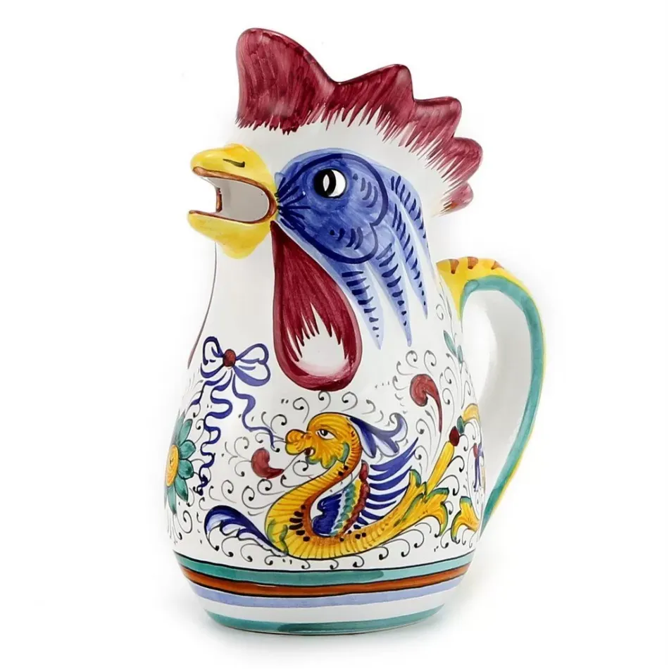 Raffaellesco Rooster Of Fortune Pitcher (1 Liter 34 Oz 1 Qt) 9.5H (1 Liter 34 Oz.- 1 Qt)