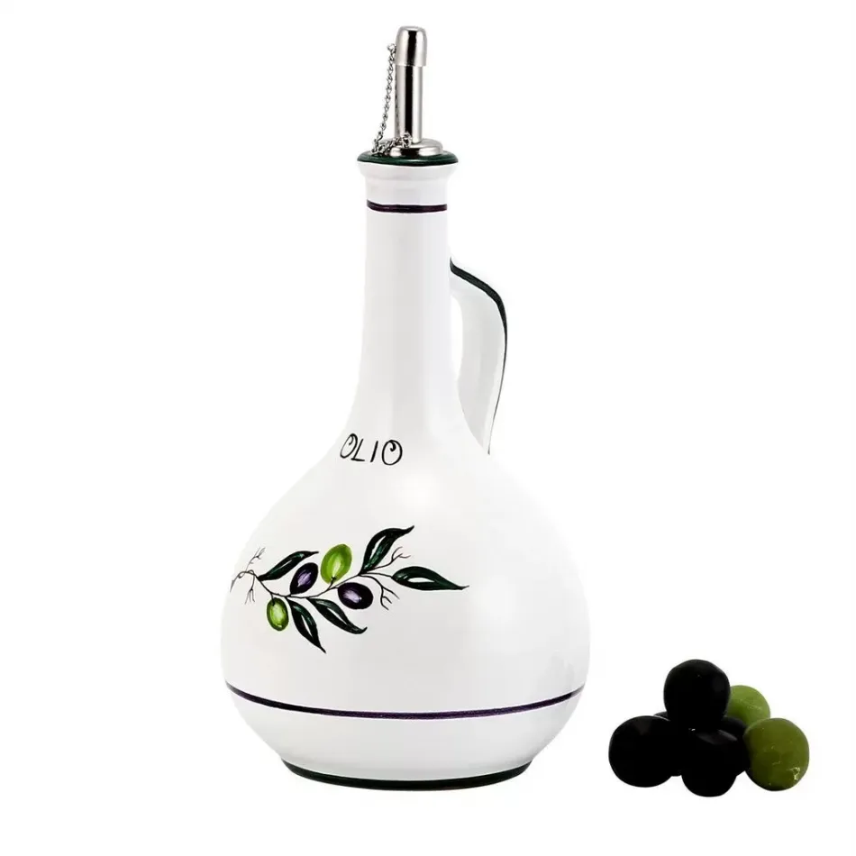 Olive Olive Oil Bottle 5 in Round x 10 high- Bottle Holds 24 Oz.