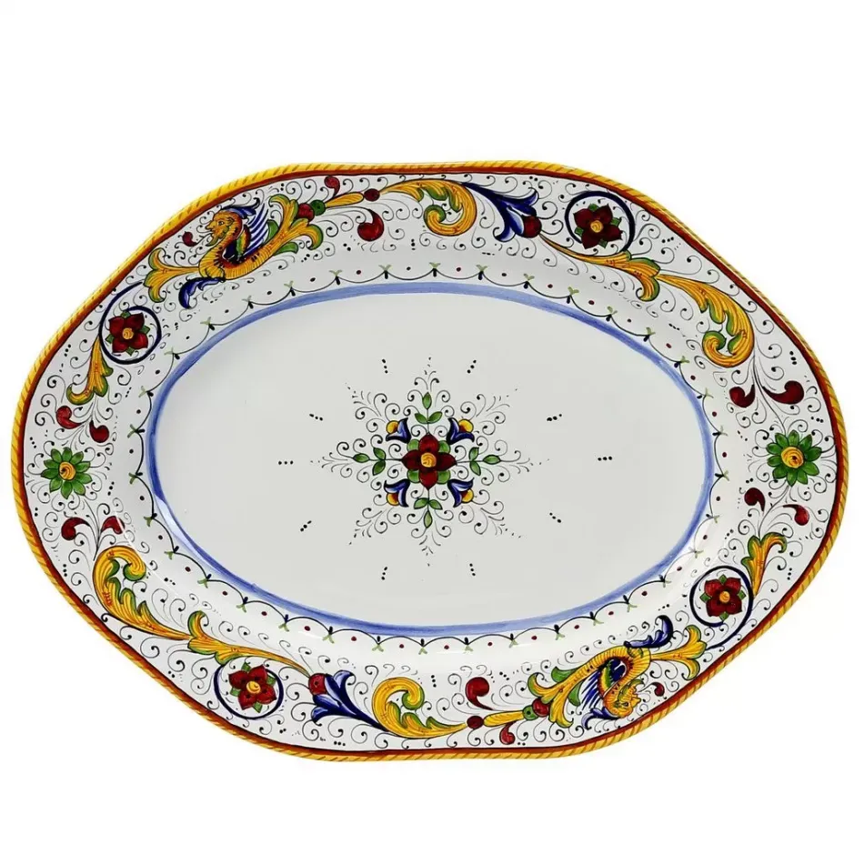 Raffaellesco Hexagonal Lg Serving Platter 20W. x 15 in Rd