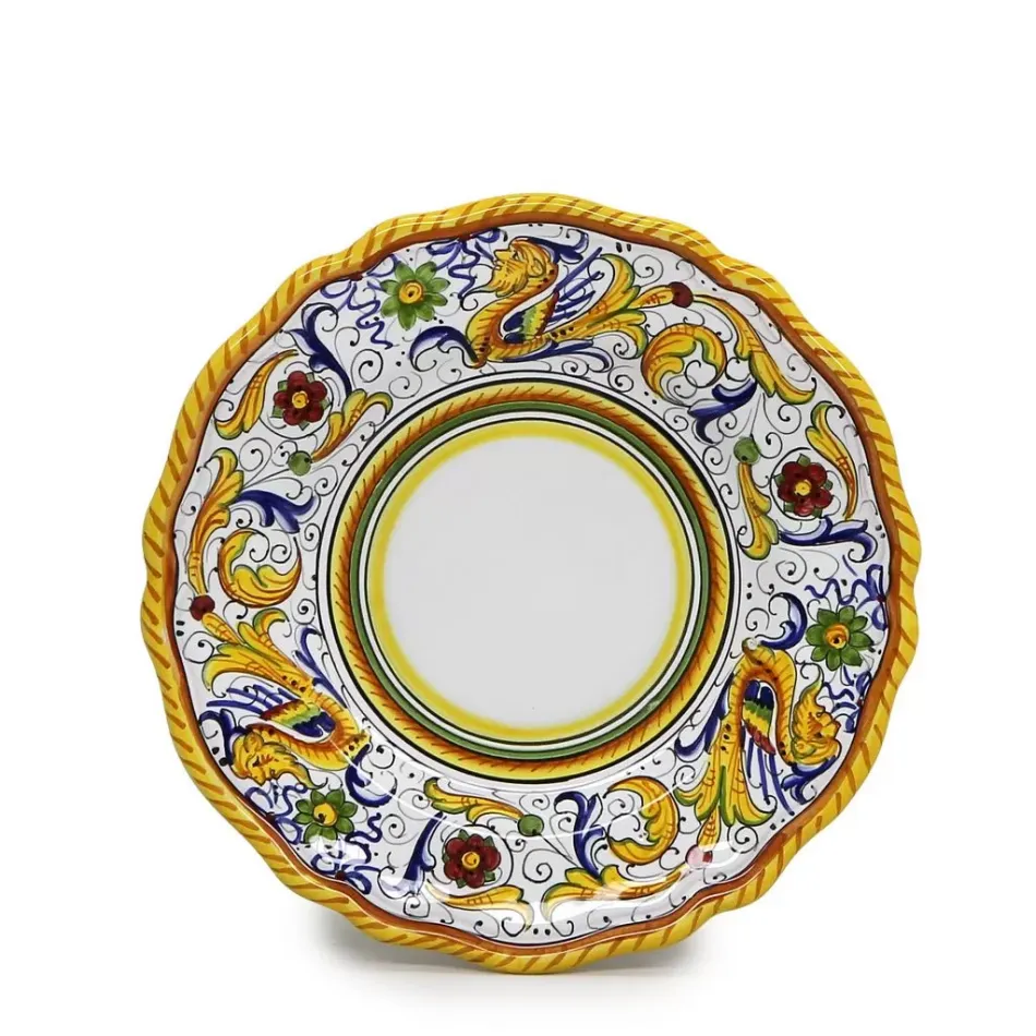 Raffaellesco Salad Plate (White Center) 8 in Rd