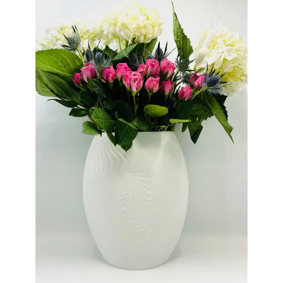 Nara Matte White Vase Medium