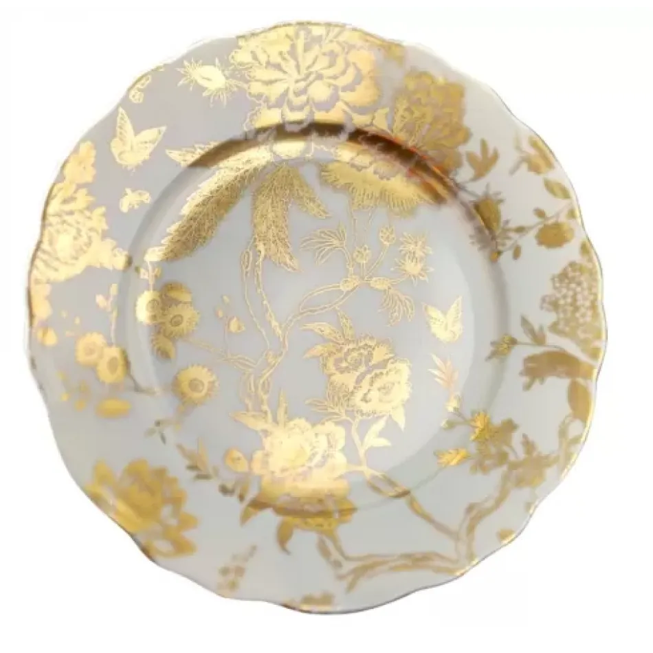 Jardin Secret White/Gold Accent Plate (Special Order)