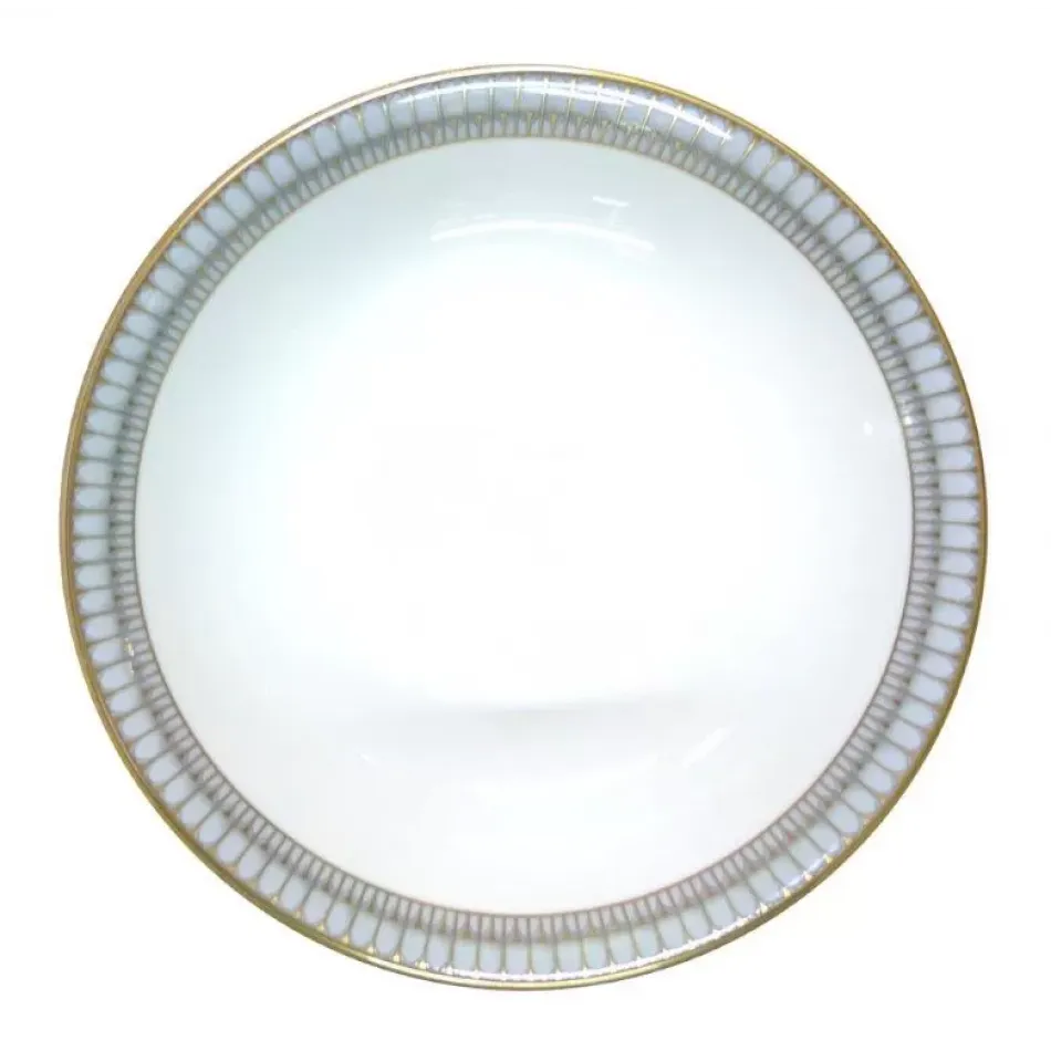 Arcades Grey/Matte Gold Round Deep Platter