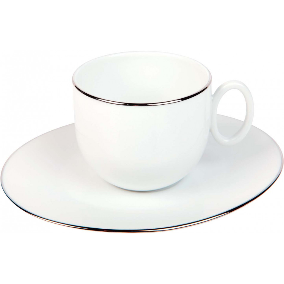 Epure Platinum Filet Tea Cup And Saucer (Special Order)