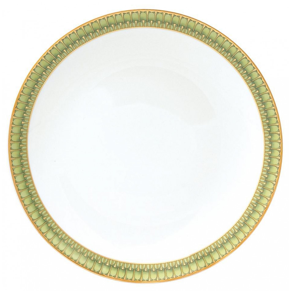 Arcades Green Round Flat Dish