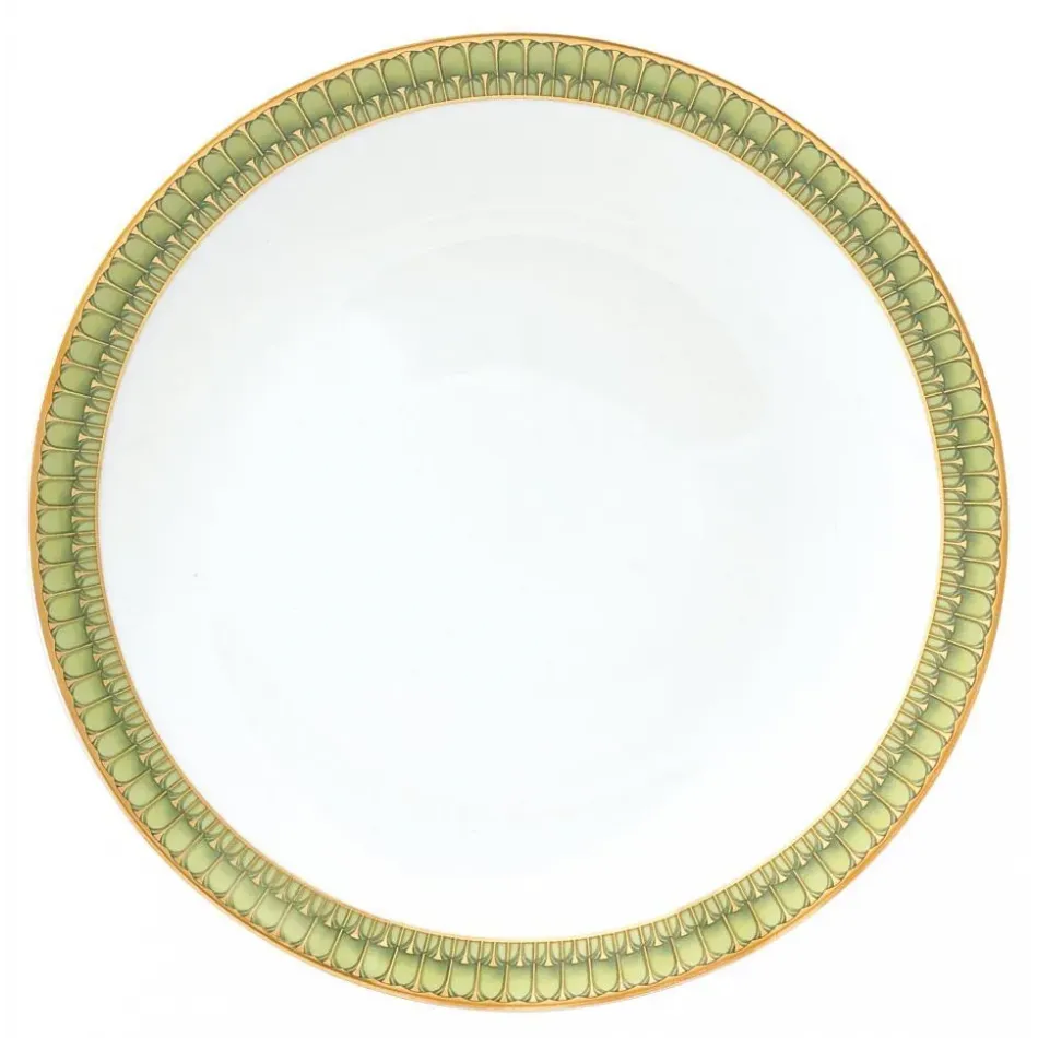 Arcades Green Round Flat Dish