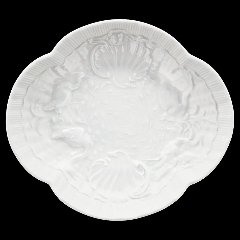 Dressed in White/Swan Oval Dish 5" Rd