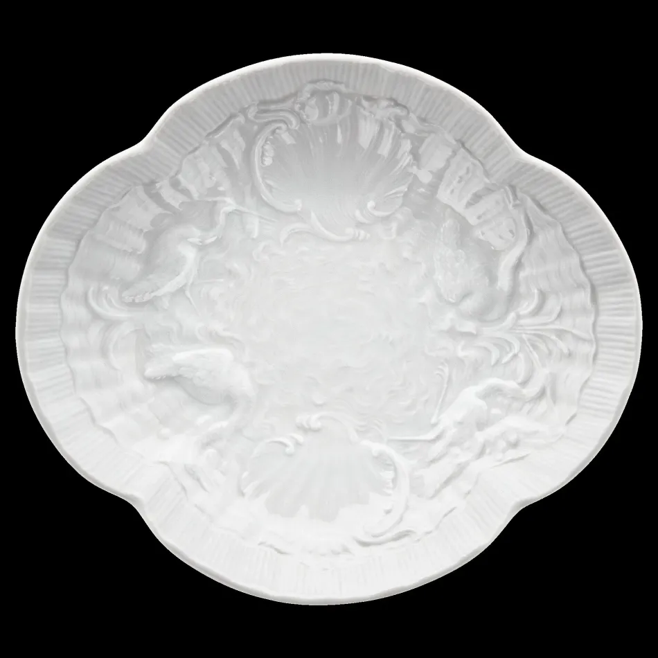 Dressed in White/Swan Dish 6". Rd