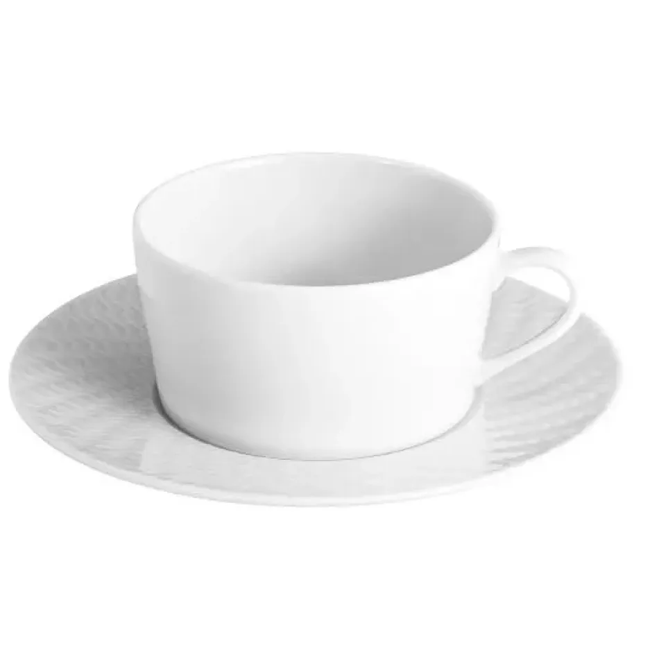 Waves Relief Tea Cup & Saucer