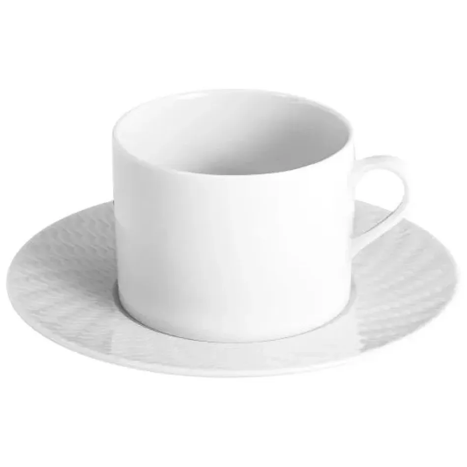 Waves Relief Coffee Cup & Saucer