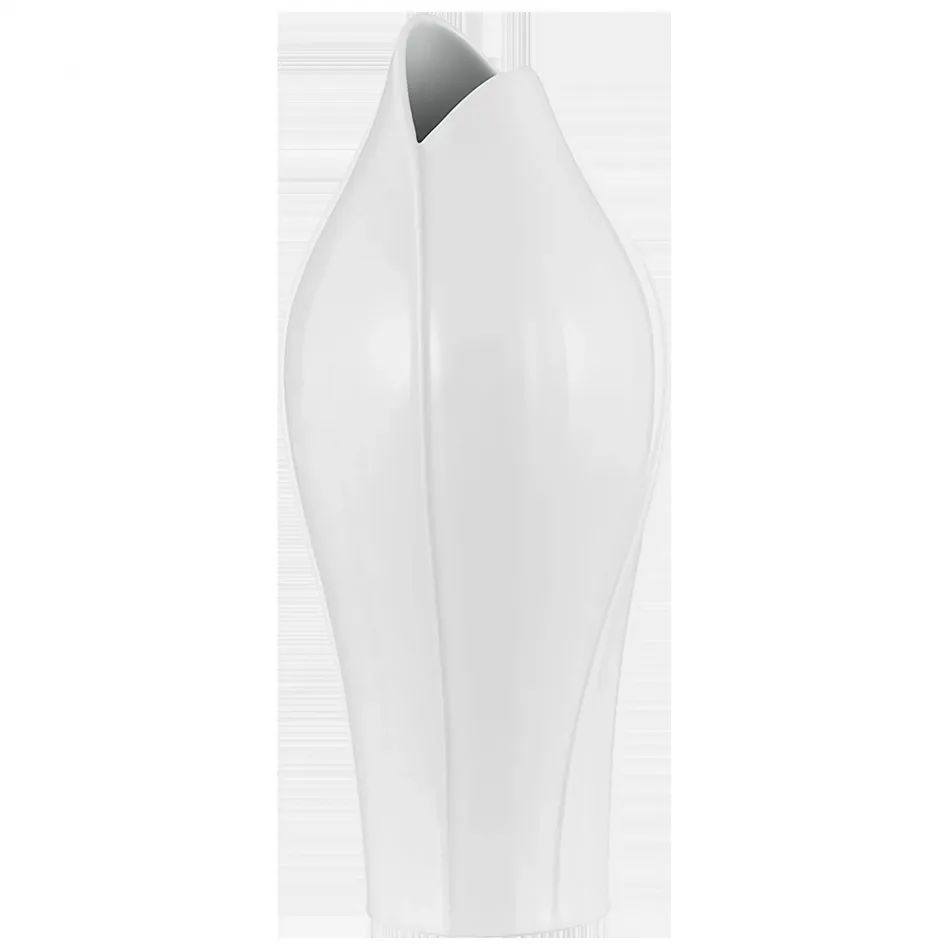 Dressed in White Fish Mouth Vase 11.5"