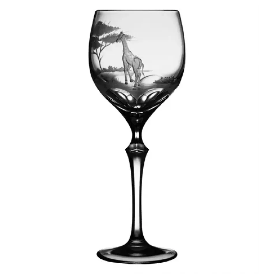 Safari Giraffe Clear Red Wine Glass