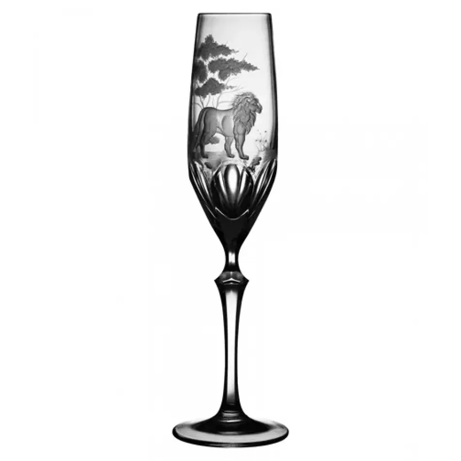 Safari Lion Clear Champagne Flute