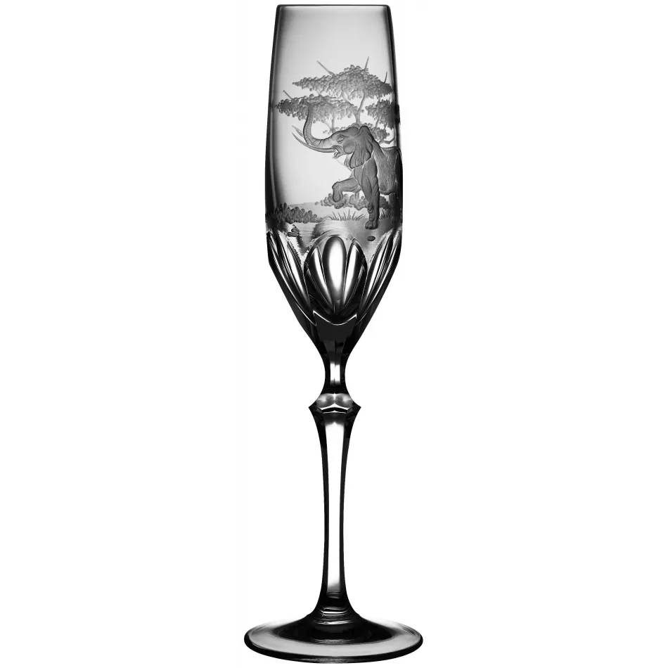 Safari Elephant Clear Champagne Flute