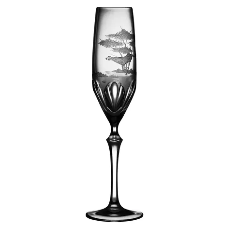 Safari Cheetah Clear Champagne Flute
