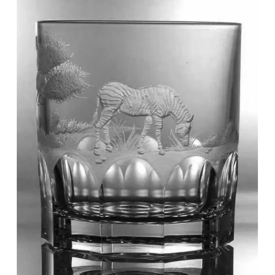 Safari Zebra Clear Double Old Fashioned