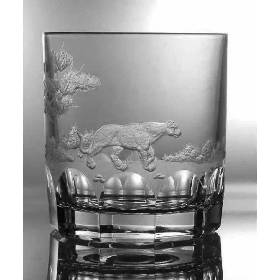 Safari Leopard Clear Double Old Fashioned