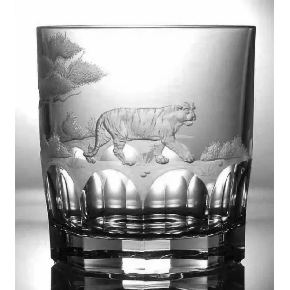 Safari Tiger Clear Double Old Fashioned