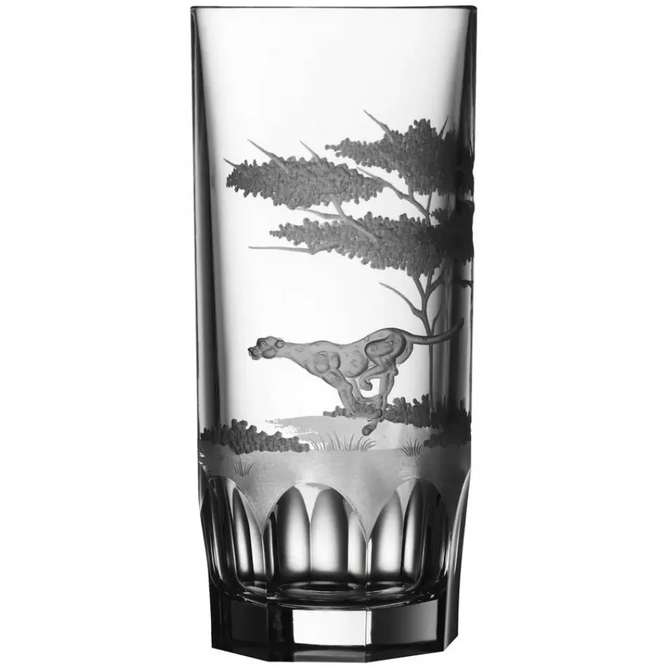 Safari Cheetah Clear Highball Tumbler