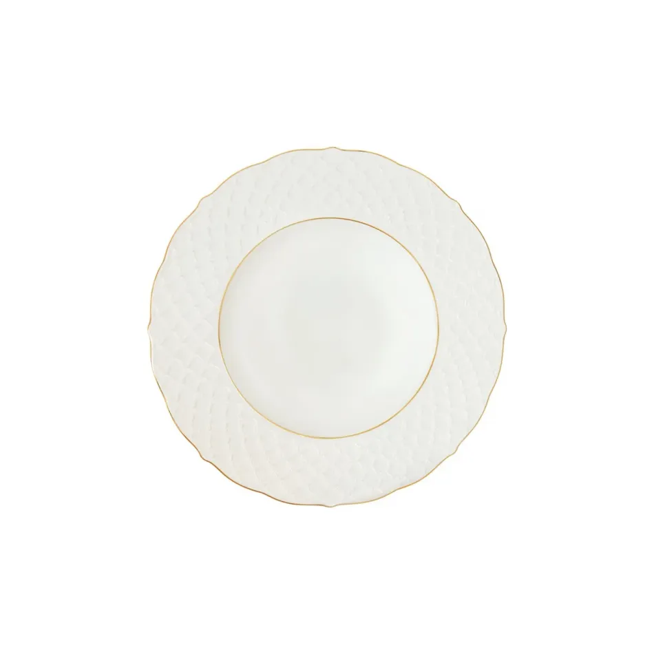 Empire White With Gold Rim Soup Plate